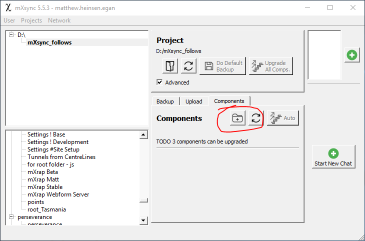Points on profile showing damage
